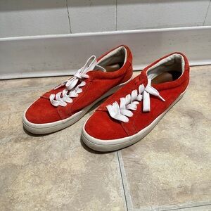 Red Suede Frye Sneakers